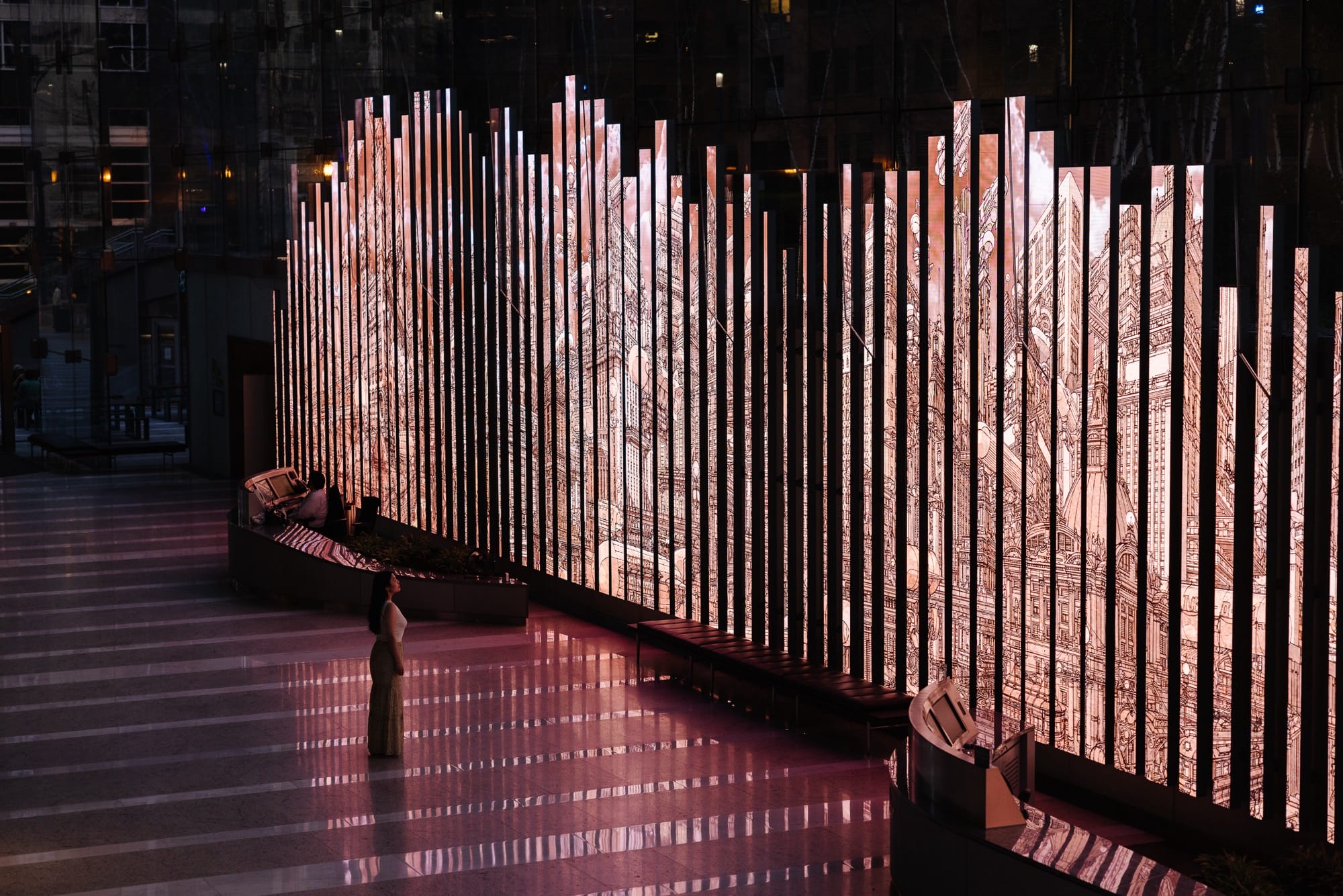 A Futuristic 150-Foot Installation Imagines Chicago’s Never-Built Architecture